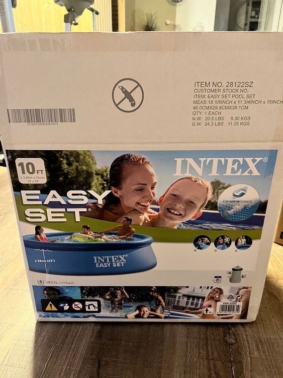 Intex Easy Set Pool Abdeckung – Rund, Für 10 Ft (3 M) Pools, Mit 33 Cm Überstand – Hält Schmutz Fern