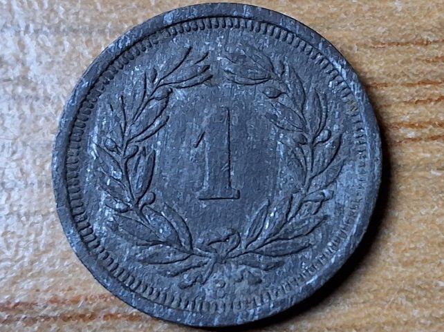 Tutti le monete: 1 Rappen 1945 - Selten! – Usato da Münchenstein venduto da purbach1 1