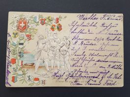 Prägekarte Hevetia 1901