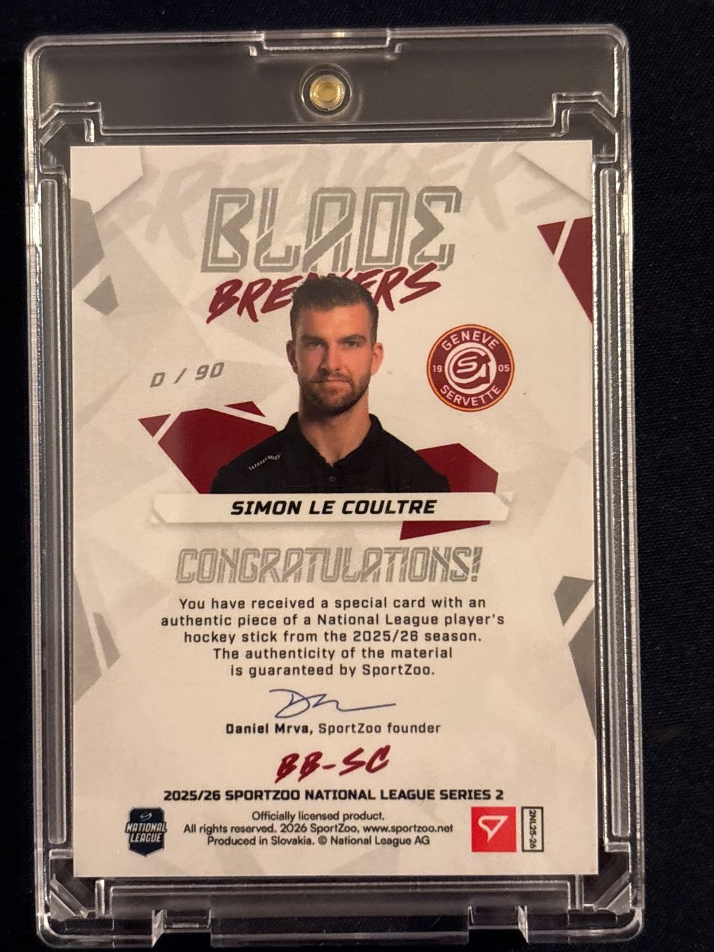 Sportzoo Carte collezionabili: Simon Le Coultre GSHC Blade Breakers Nr. 20/20 – Nuovo (secondo la descrizione) da Schmitten FR venduto da mic_rys 1