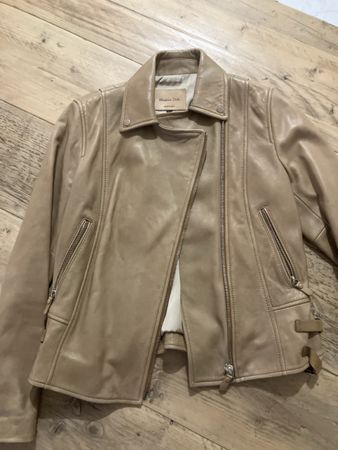 Massimo Dutti Lederjacke, Gr. S, beige - Top Zustand! (52)