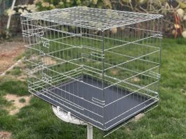 Hundebox Metall faltbar mit Kunststoffwanne neuwertig