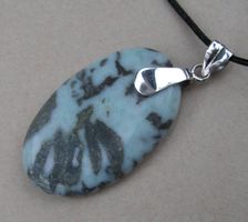♥ MAXI ANHÄNGER / LARIMAR - ATLANTIS STEIN / ZEBRA / SALE ♥