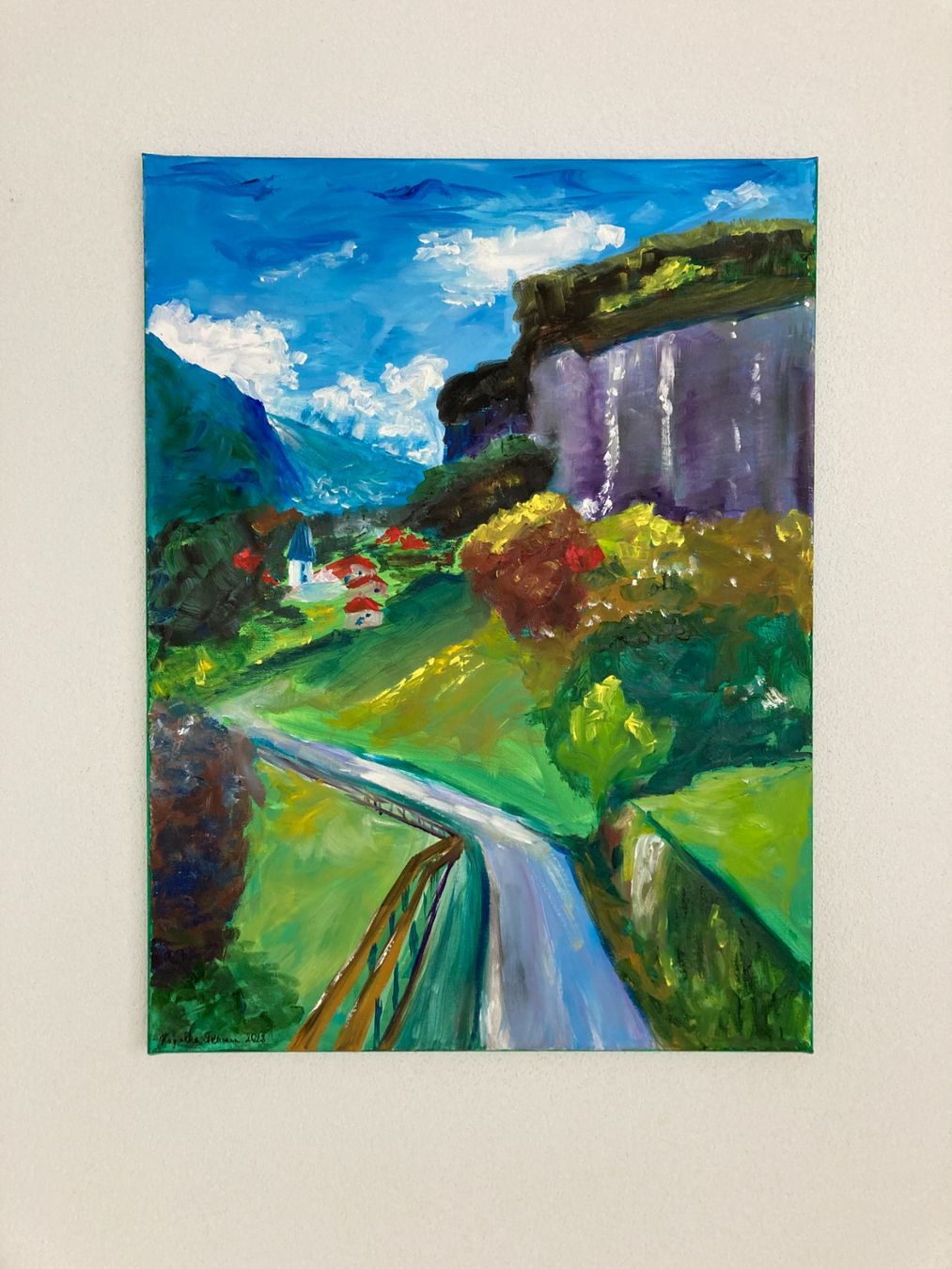 Dipinti: Ölgemälde "Herbstlandschaft in Lauterbrunnen" – Nuovo (secondo la descrizione) da Cham venduto da Felha 2