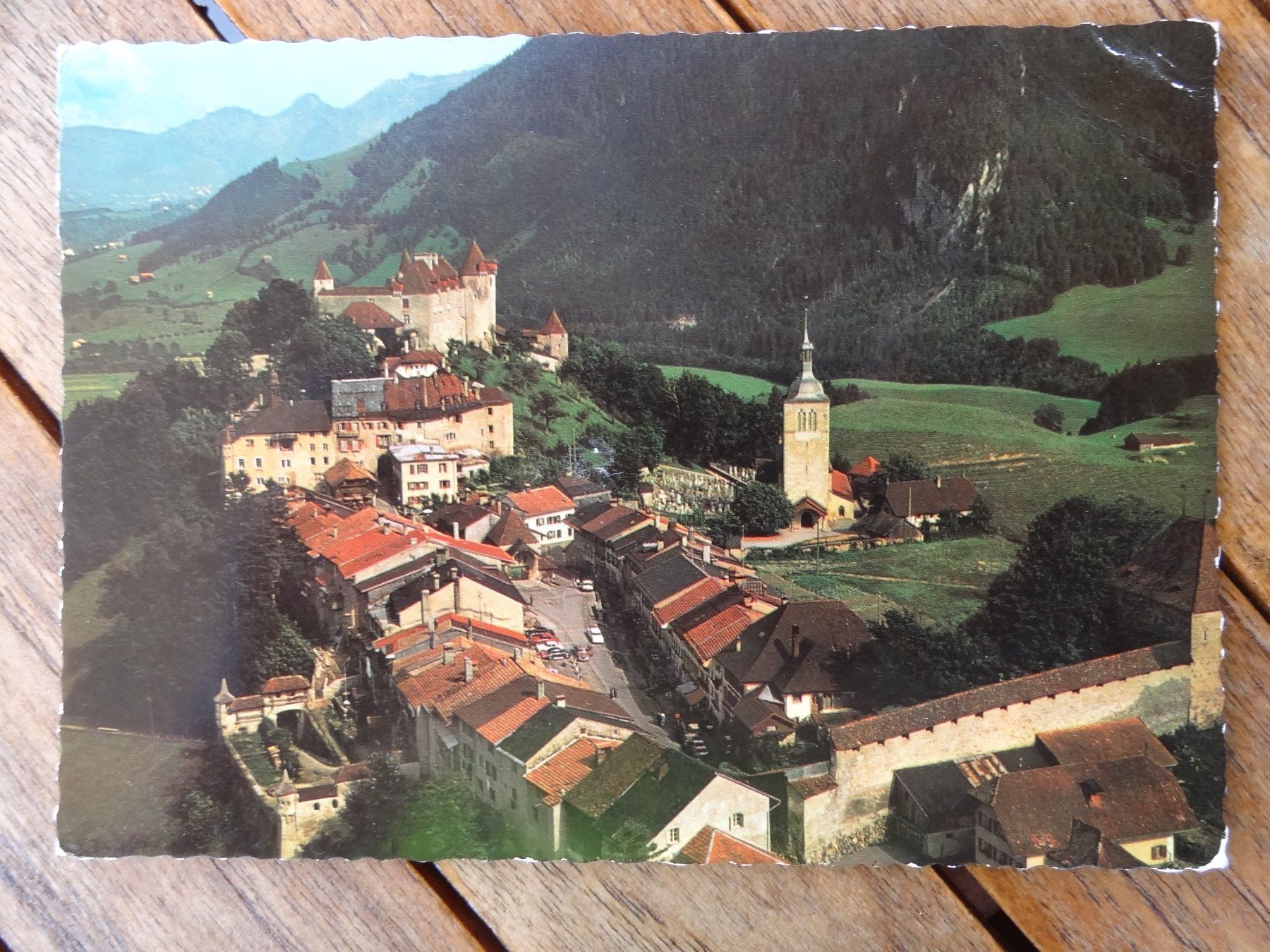 Ansichtskarten: Gruyères - Cité historique - 1964 – Gebraucht aus St Léonard von Riglin