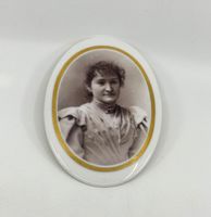 Antikes Porzellan Oval Portrait Frau