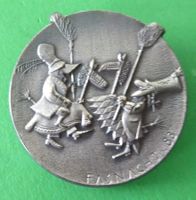 Basler Fasnachtsplakette Silber mit Nadel 1983