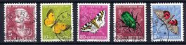 Pro Juventute Satz 1957 Katalog-Nr. J168-J172, sauber gest.