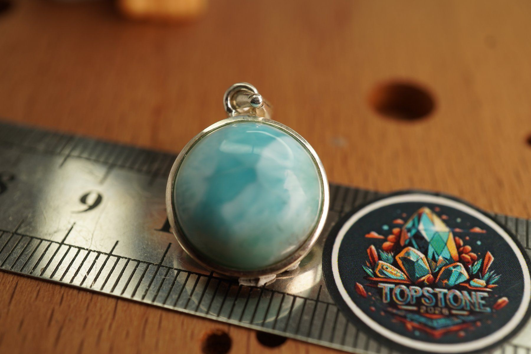 Anhänger: Larimar Rund    Silber 925 Silber  Anhänger – Neu und originalverpackt aus Eschenbach SG von topstone 7