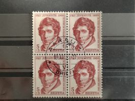 1955 PJ Charles Pictet-de-Rochemont Viererblock Top Stempel