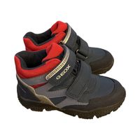 GEOX Amphibiox Boy Shoes Blue Red Velcro Size 26 Used