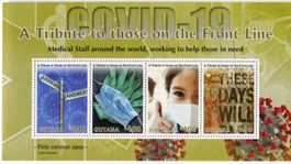 Block "Kampf gegen das Coronavirus". Guyana