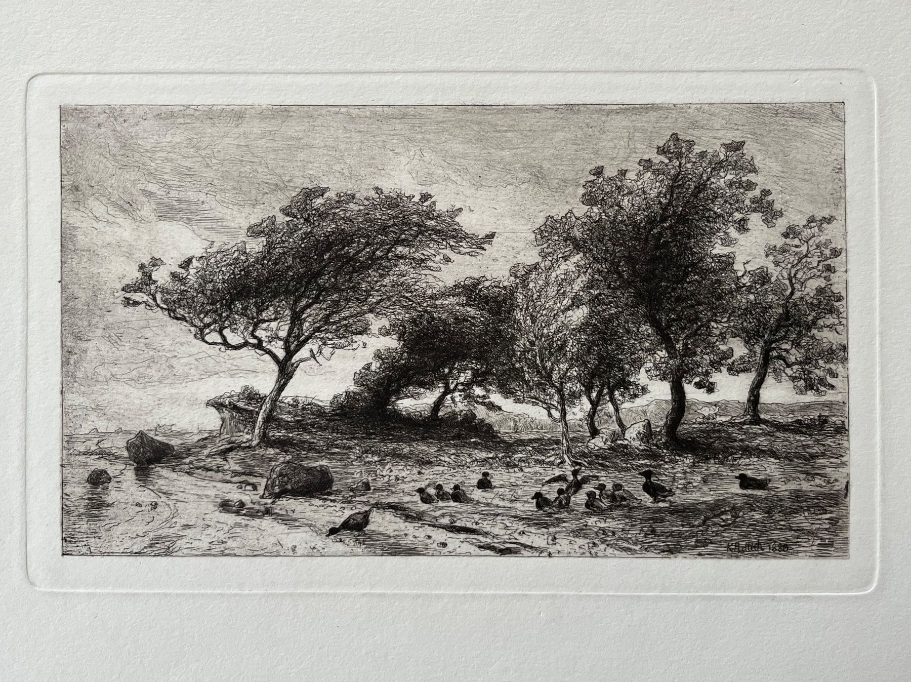 Dipinti: Originale Radierung, K. Rettich, 1883 – Usato da Niederteufen venduto da BeklaS1964 1