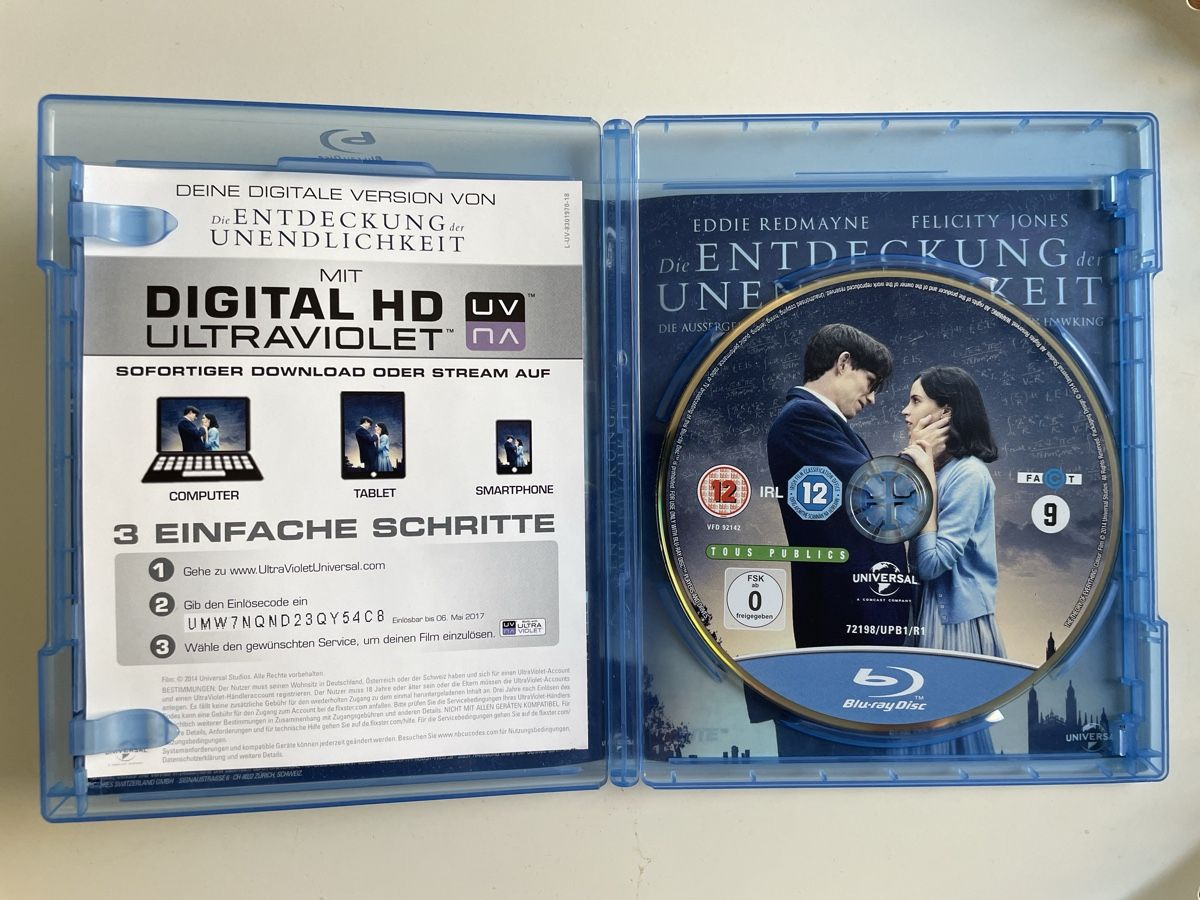 Tutti i DVDs: Die Entdeckung der Unendlichkeit - Blu-ray – Usato da Zürich venduto da Ali-Olmi 2