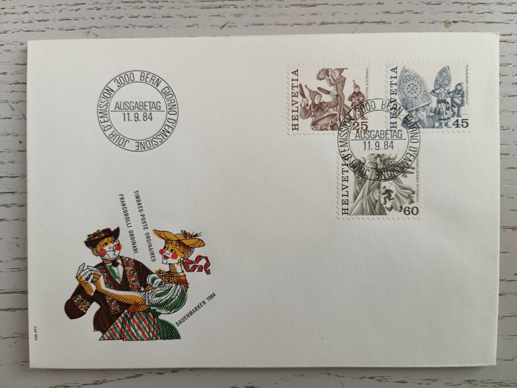 Tutti i francobolli: 1984 FDC Volksbräuche – Nuovo (secondo la descrizione) da Dübendorf venduto da goeggi79