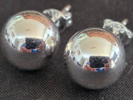 Paire de boucles d'oreilles Boules Argent 925 , 10 mm ☆☆☆