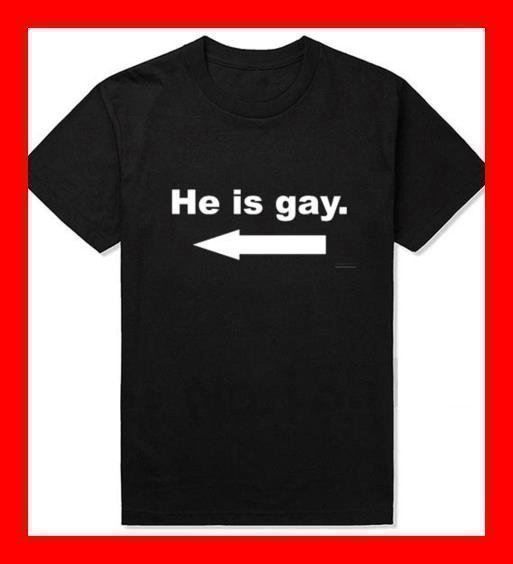 T-Shirt He's Gay He is Gay Grösse XXL Schwul Homo Scherz | Acheter sur ...