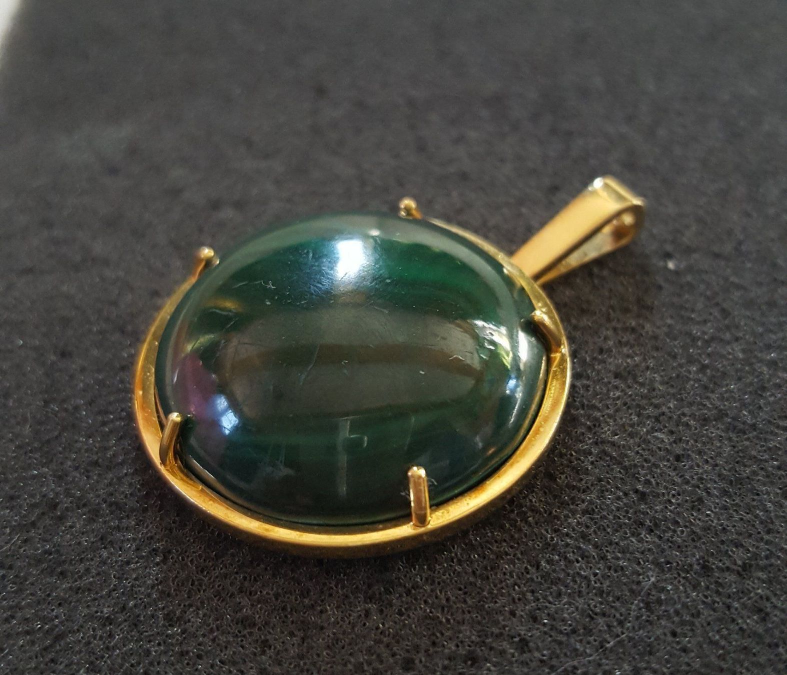 Ciondoli: Massiv 750 Gold Anhänger Mit Malachit – Usato da Wald ZH venduto da Dasilver 5