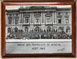 Photo CGTE - Grève des tramelots de Genève en août 1945