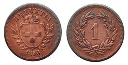 1 Rappen 1855 mit Abart