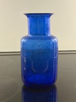 Vase Glas blau Luftblasen Höglund Boda Schweden 60er Jahre