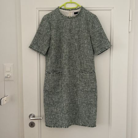 Hallhuber Tweedkleid gr.  36 Grün und Weiß
