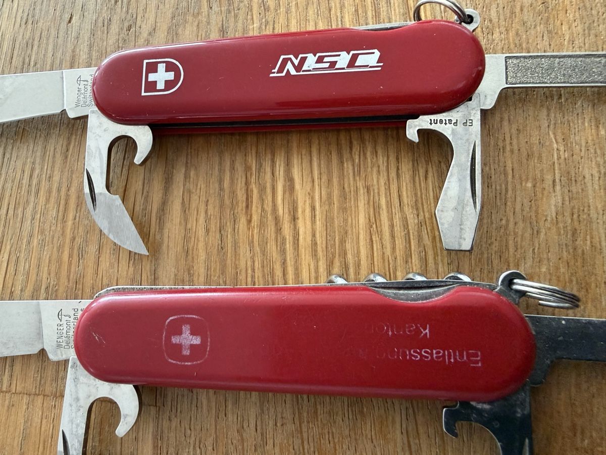 Wenger Coltelli tascabile: 2 alte Wenger Taschenmesser Sackmesser – Usato da Goldach venduto da Messerguru 1