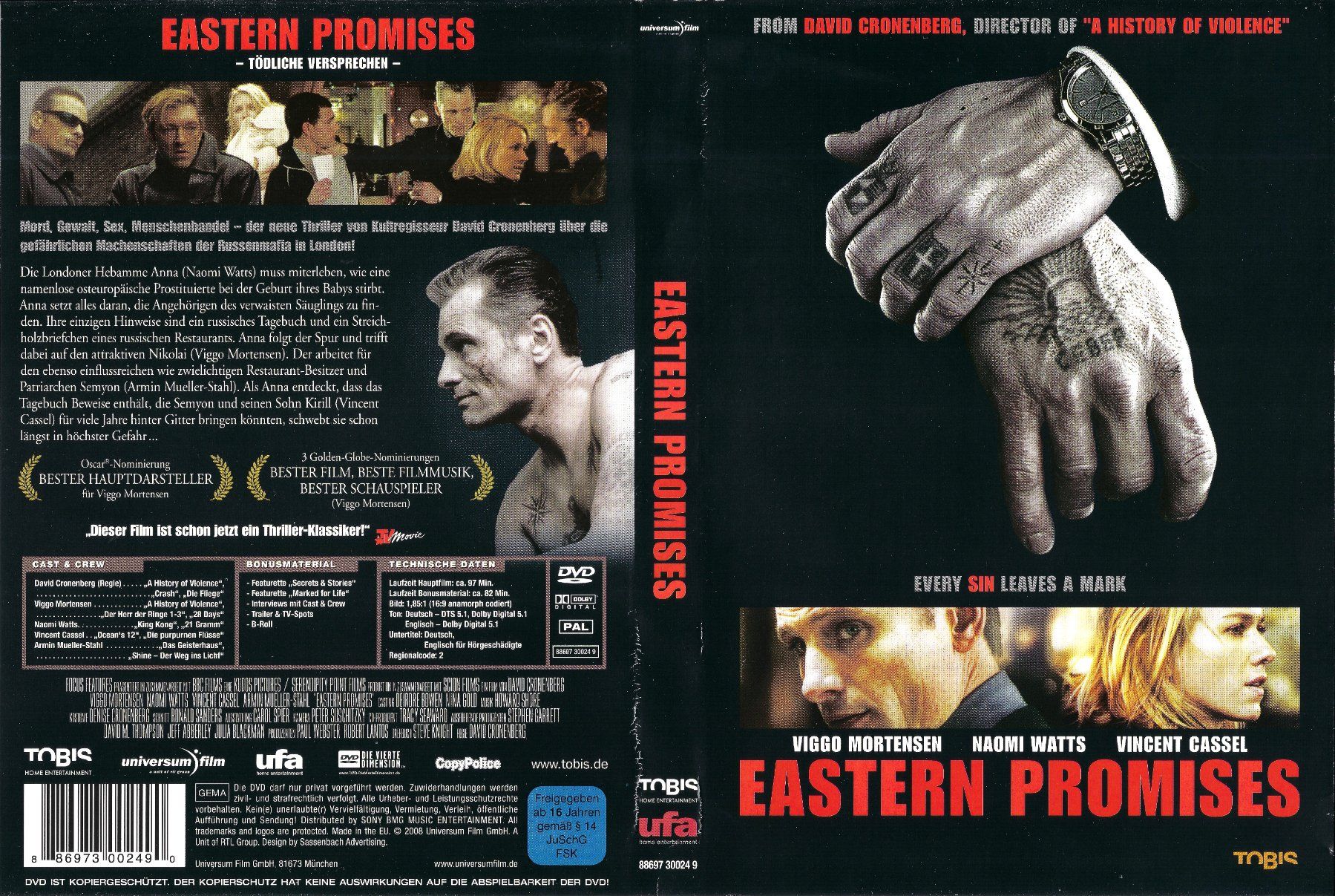 Tous les DVDs: Eastern Promises – D'occasion à Zürich par Cineasten