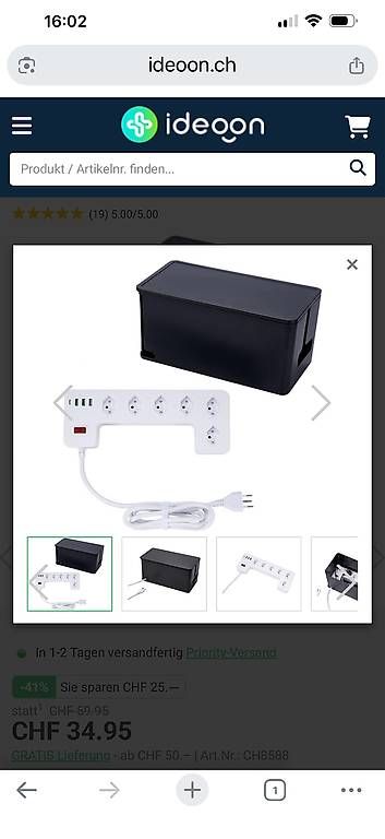 Altro per la casa: Kabelbox mit Mehrfachsteckdose und USB, Kabelmanagement – Usato da Zürich venduto da checkerbunny667 2
