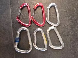6 Karabiner Set Aluminium gebraucht
