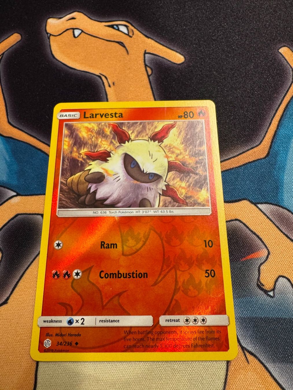 Pokémon Sammelbilder & Trading cards: Larvesta (CEC 34) - Reverse Holo - Cosmic Eclipse – Neu (gemäss Beschreibung) aus Bülach von Pfrenzel