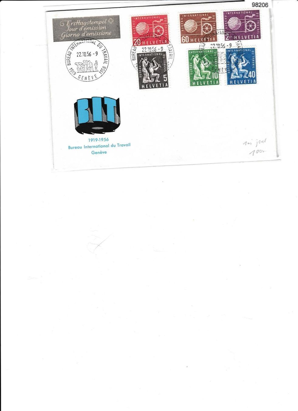 Tutti i francobolli: BIT 95-100 FDC – Usato da Lausanne venduto da Whorvath