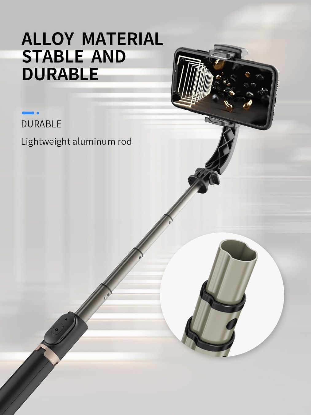 Halterungen: Stabilisator Bluetooth mit Stativ-Selfie-Stick – Neu und originalverpackt aus Unterägeri von RmOnline 9