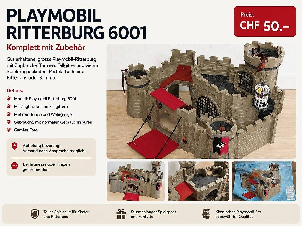 Playmobil Giocattoli: Playmobil Ritterburg 6001 – Usato da Heimenschwand venduto da CREATIVLIVING