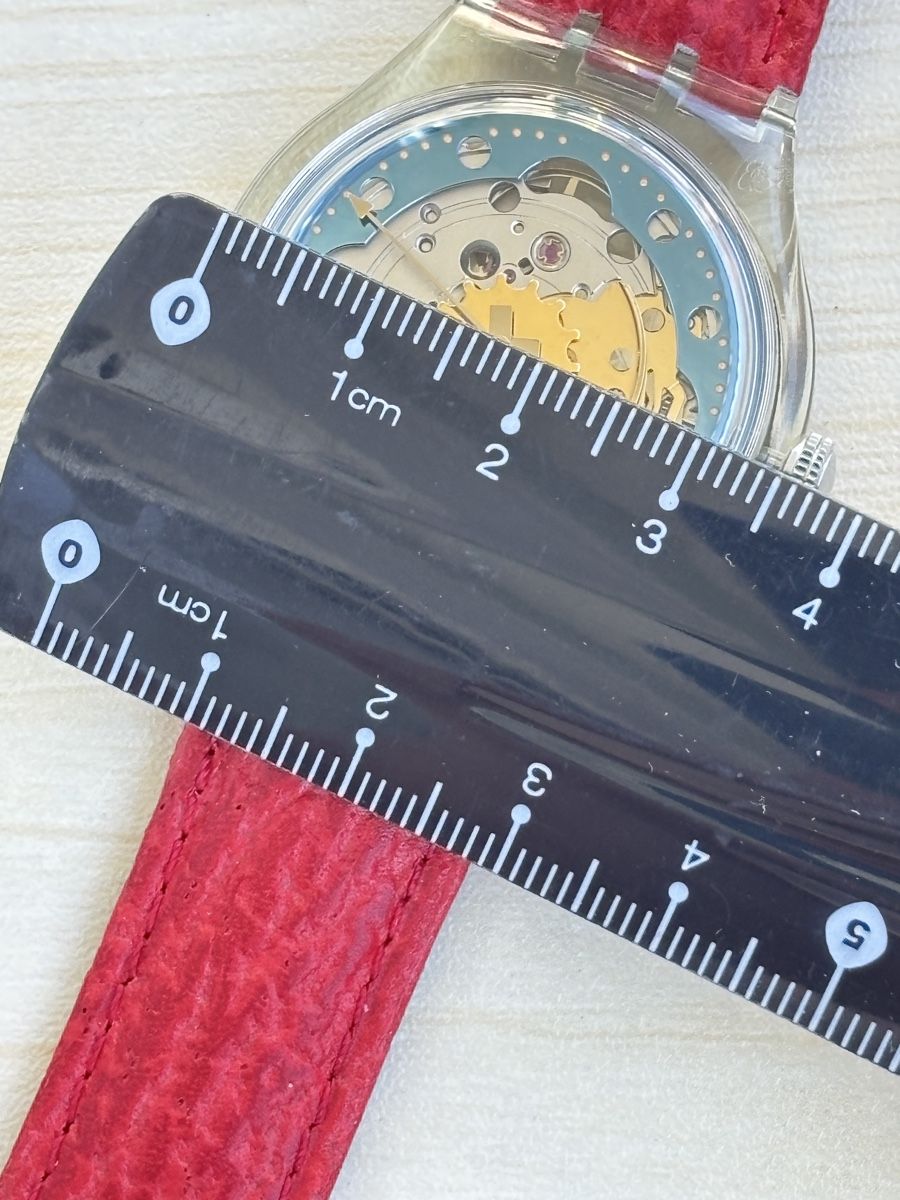Swatch Orologi: Swatch Automatic Uhr transparent rot mit Box 1991 – Nuovo (secondo la descrizione) da Grenchen venduto da chththl 4
