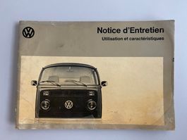 VW Transporter Betriebsanleitung Französisch/1972