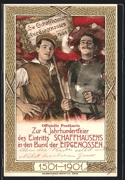 Cartoline postali: Schaffhausen, 4. Jahrhunderfeier des Ein – Usato da Berlin venduto da bartko-reher