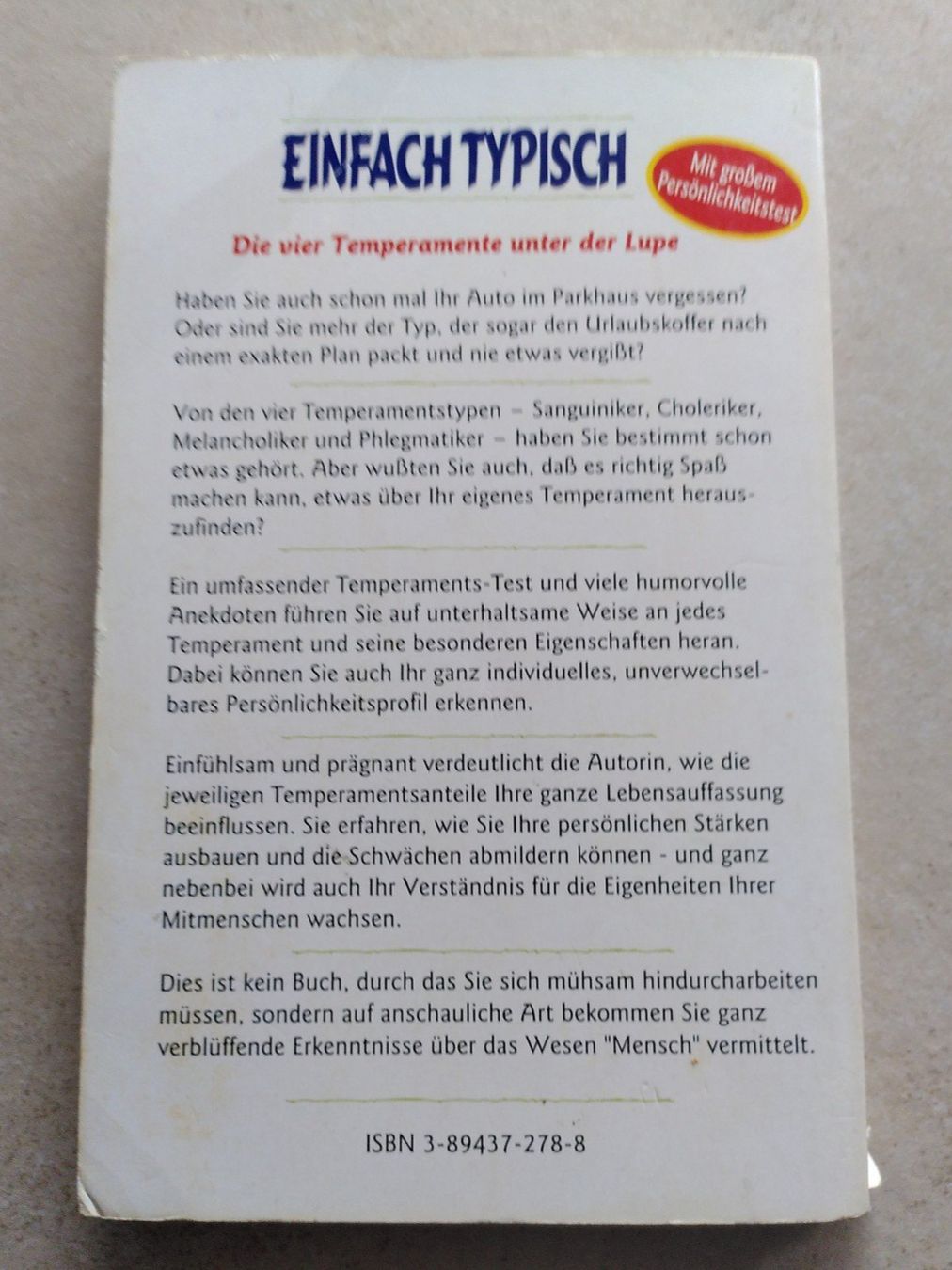 Libri: EINFACH TYPISCH! / FLORENCE LITTAUER – Usato da Brugg AG venduto da olamim 1