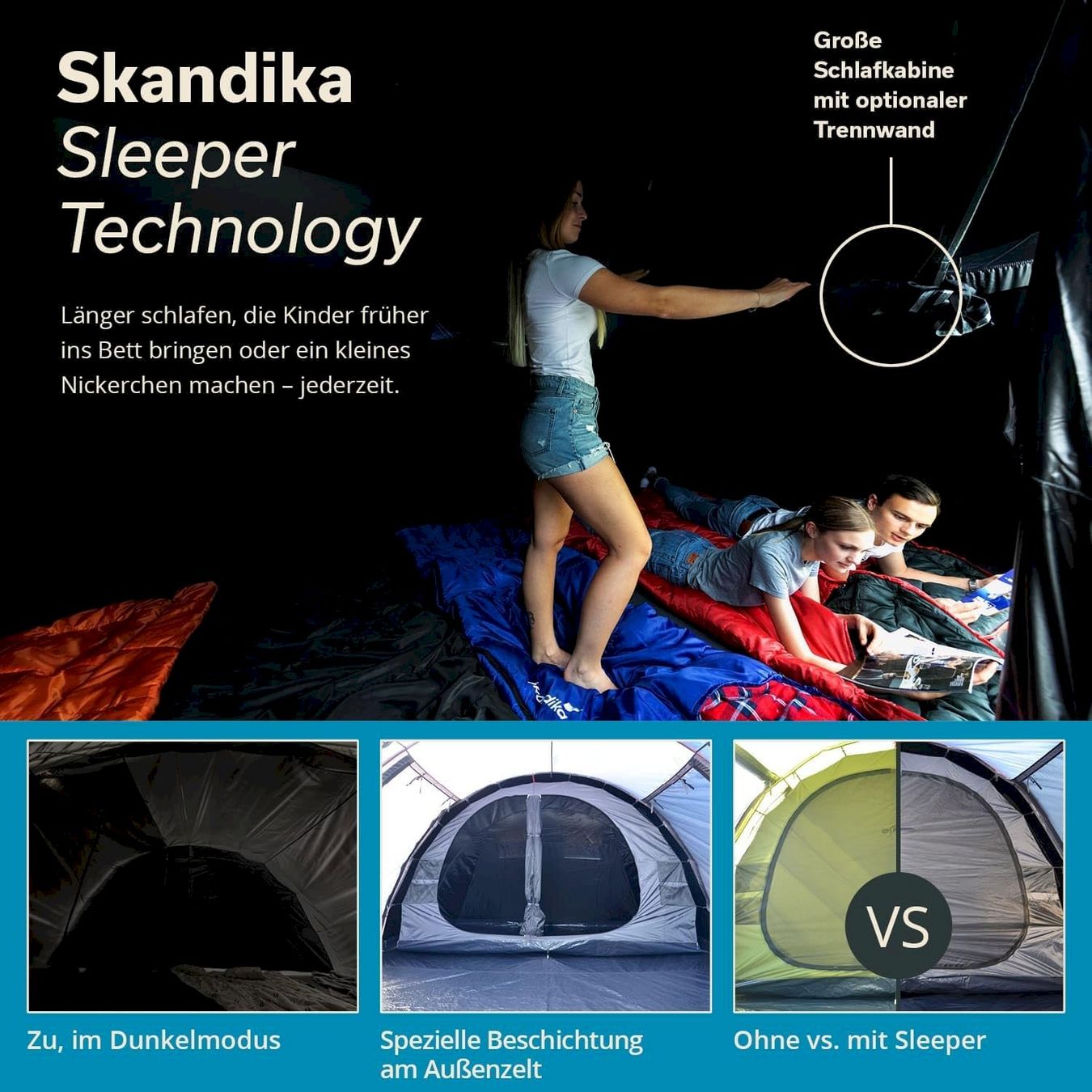 Tende : Skandika Gotland 5 Sleeper Protect Zelt – Nuovo e nell'imballaggio originale da Bottighofen venduto da zaap 1