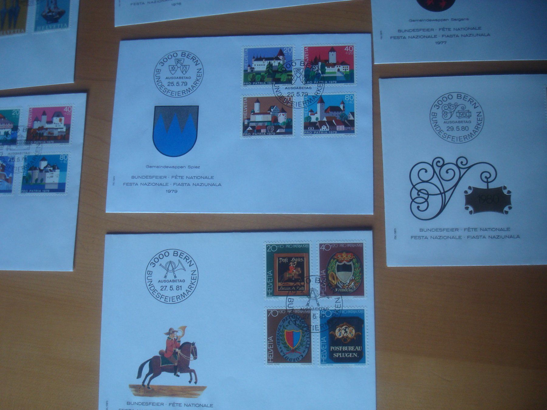 Tutti i francobolli: RR PP 1972 - 1981 FDC Sammlung – Usato da Gordola venduto da Polentaefung 5