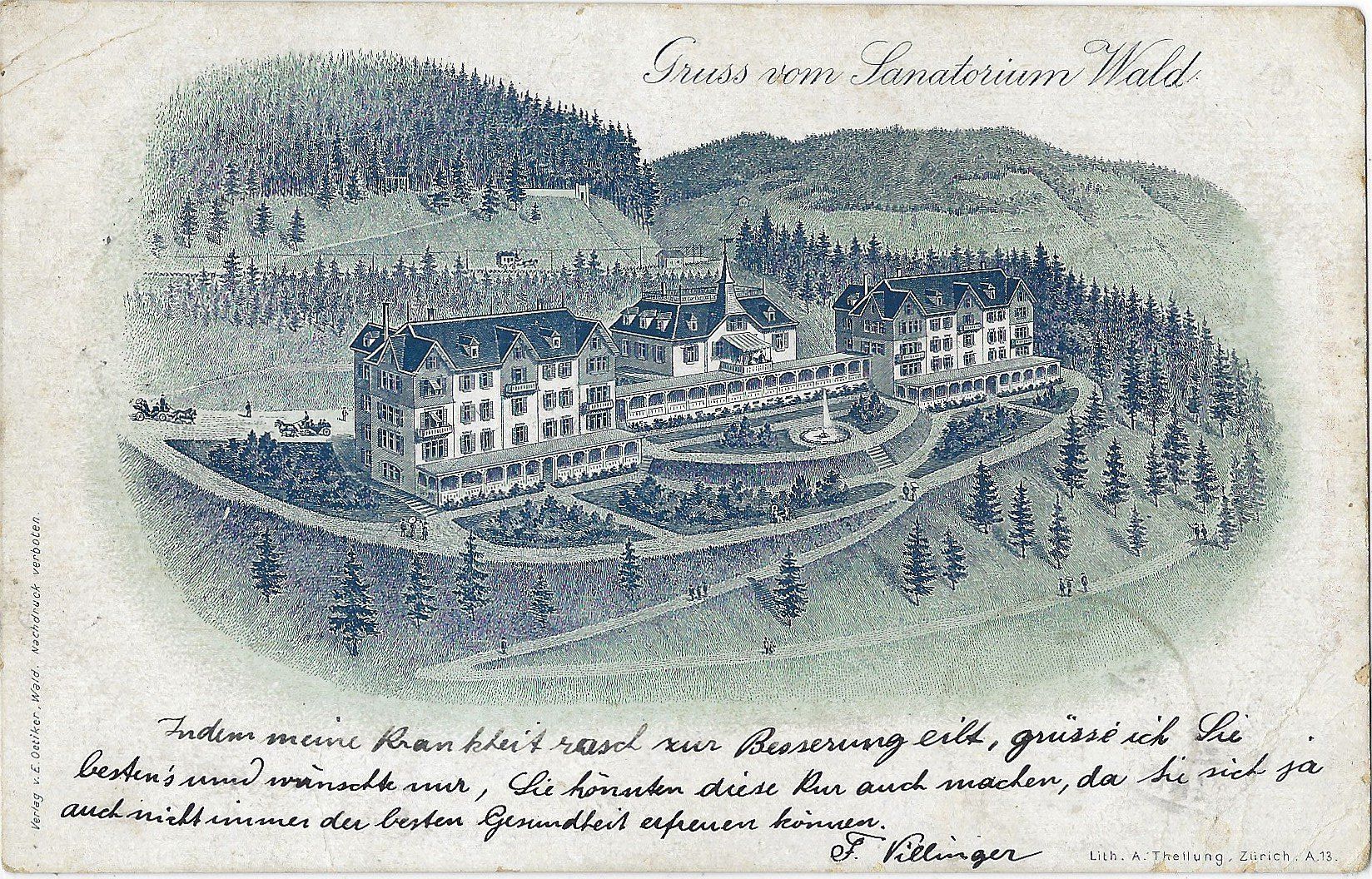 Cartes postales: Gruss  vom  Sanatorium  Wald – D'occasion à Bütschwil par Jackson1A