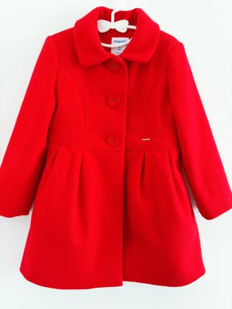 Cappotto Montgomery Rosso Bordo Mayoral Bambina taglia 4 ann
