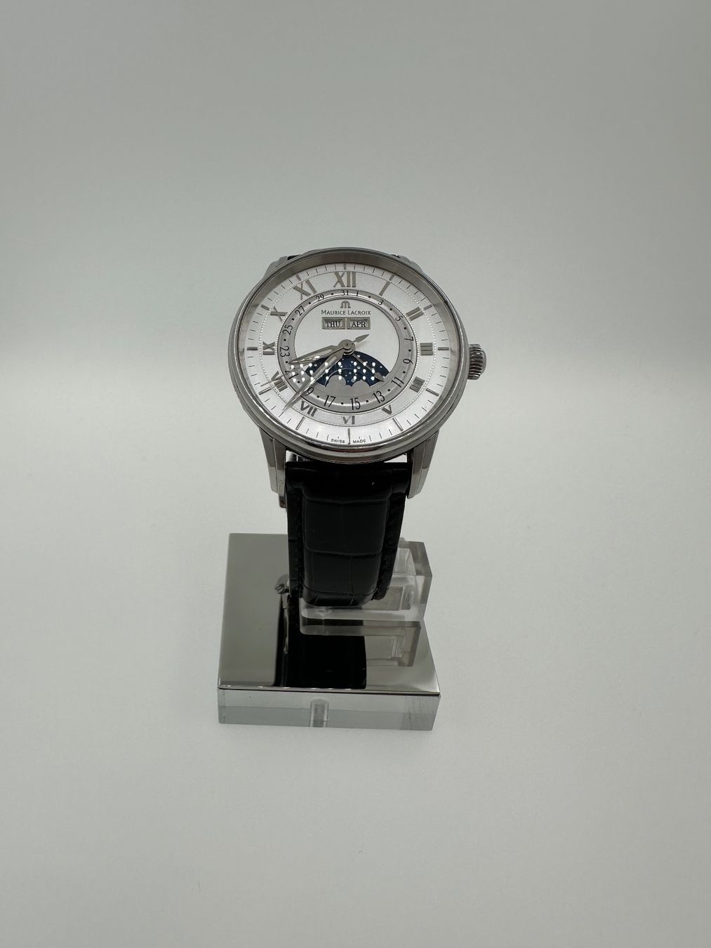 Maurice Lacroix Orologi: Maurice Lacroix Masterpiece Phase de Lune Automatic Stahl – Usato da Bremgarten AG venduto da uhrenshopp