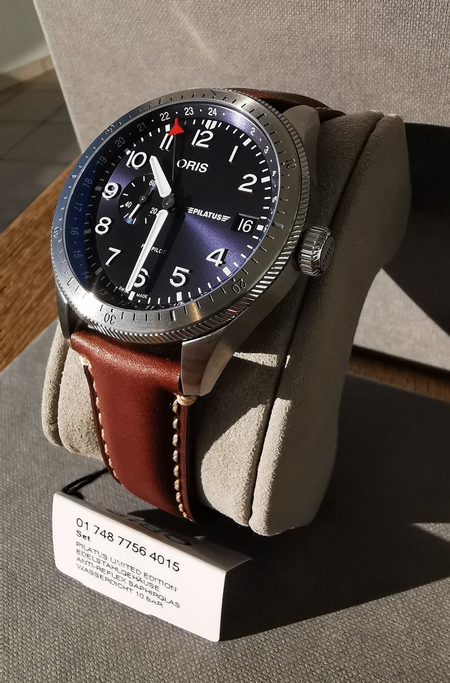 Oris Orologi: Oris Pilatus Big Crown 44 mm ProPilot Timer GMT, blaues Ziff – Nuovo e nell'imballaggio originale da Emmenbrücke venduto da tms1122 5