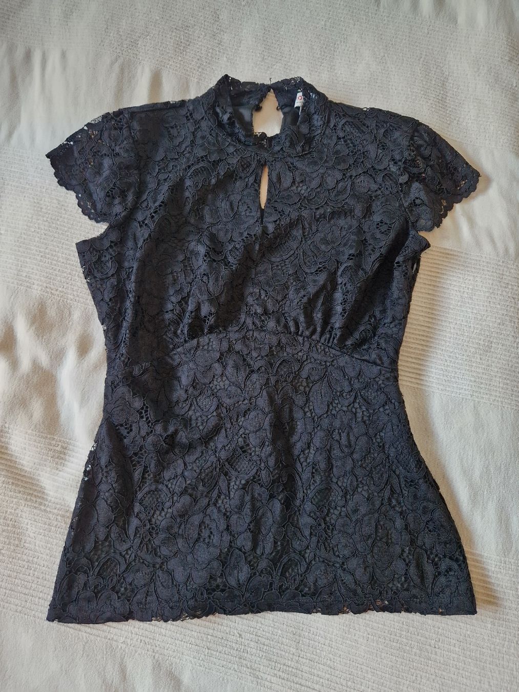Morgan Top: Spitzen-T-Shirt schwarz Grösse M von Morgan – Nuovo (secondo la descrizione) da Zürich venduto da stefanella