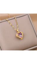 18k Kette mit Herzanhänger, funkelnd & elegant