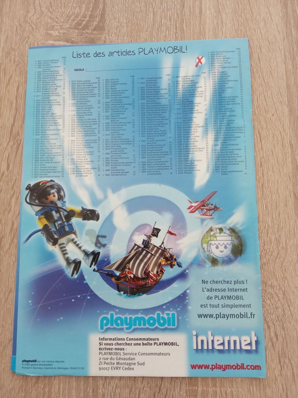 Documenti: Catalogue Playmobil 2001 FR – Usato da Champtauroz venduto da Ozu917 1