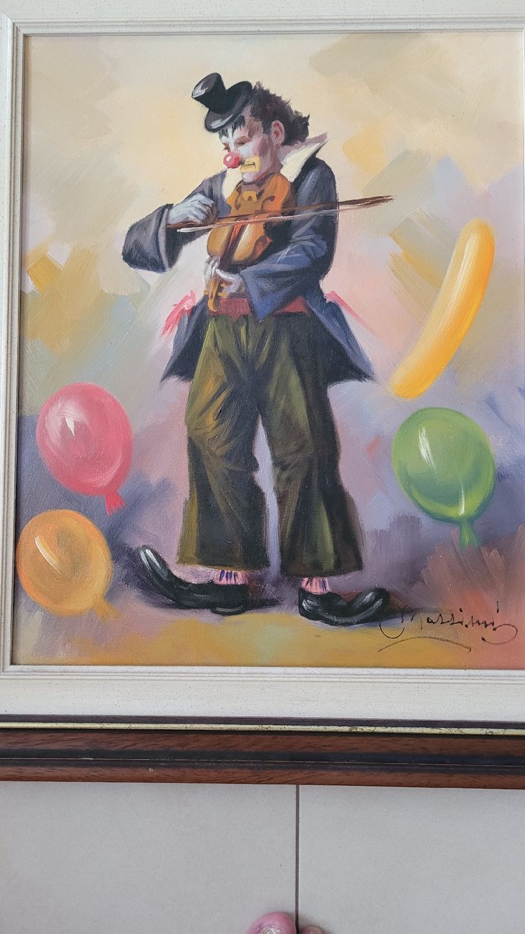 Dipinti: Öl Bild auf Leinwand Clown  – Usato da Wolfhausen venduto da BigiWolfhausen 2
