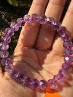 Hochwertiges, facettiertes, hübsches Amethyst-Armband,8mm