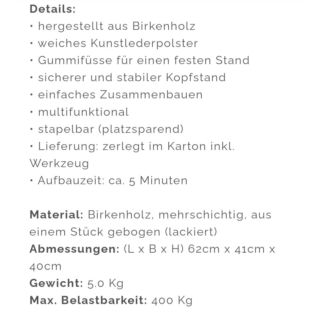 Sgabelli: Yoga Kopfstandhocker SWITCH - weiss – Nuovo (secondo la descrizione) da Goldach venduto da Cooky2011 6